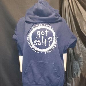 SUPERNATURAL Navy Blue Hoodie "GOT SALT"? GRAPHIC SIZE 2XL